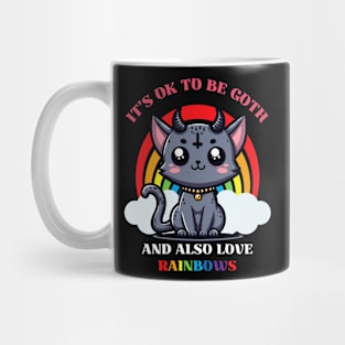 Be Goth and Also Love Rainbows Mug